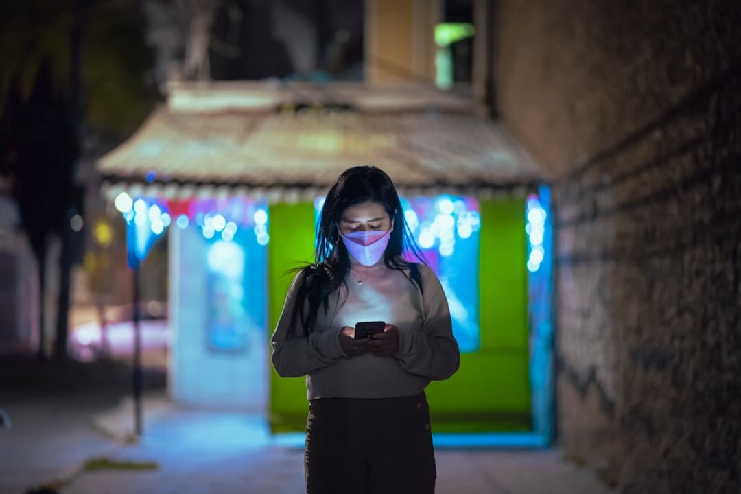 Customer using mobile app